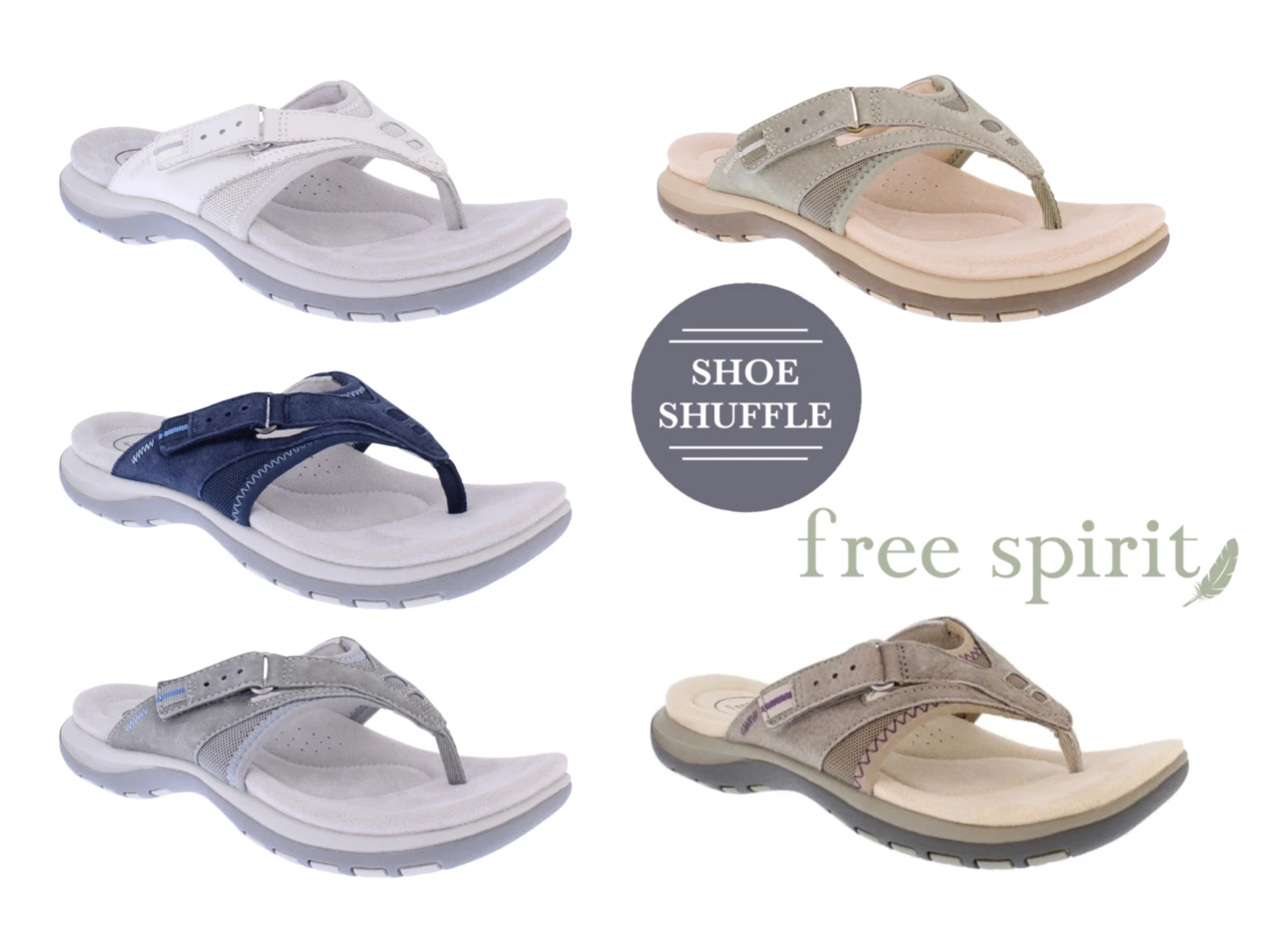 Free Spirit Juliet 2 Leather Touch Fast Toe Post Comfort Sandals Flip Flops
Opens in a new window or