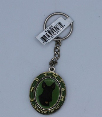 Spinning Keychain Scottish Terrier Dog Fun Key Chain Fob Gift