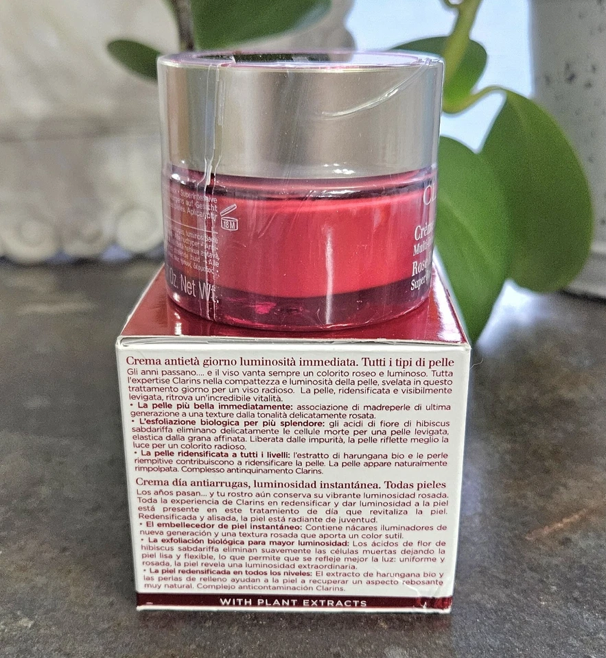 Clarins Super Restorative Rose Radiance Cream 1.7oz Creme Rose Lumiere NIB! - Image 4 of 4