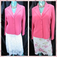 Jacques Vert Pink Jacket, Autograph Soft White Skirt & Joanna Hope Dress Uk 16