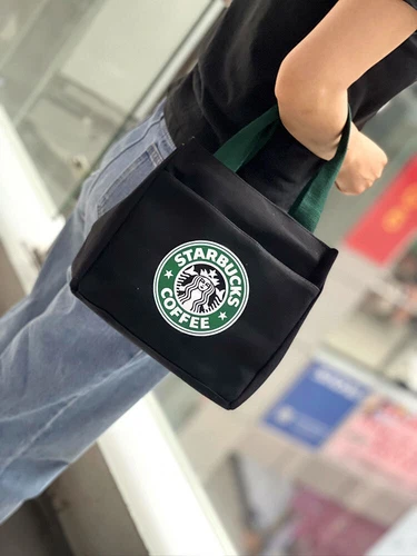 2024 Neu Starbucks* Canvas Beuteltasche Praktische Brotzeittasche Umweltfreundlich Tragetasche Einkaufstaschen - Bild 7 von 23