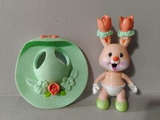Vintage TOMY Tea Bunnies Playset Tulip Blossom  Matching Hat
