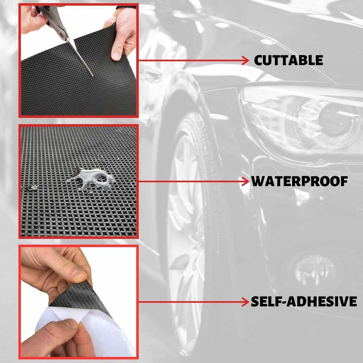 Relaxdays Paracolpi Garage, Set 2 Strisce Protezione Da 8 Mm, Portiere Auto, Adesivo EVA Paraurti Muro, 2m X 20cm, Nero | Leroy Merlin - Foto 3
