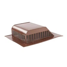 60 sq. in. NFA Aluminum Slant Back Roof Louver Static Vent in Brown (Carton of