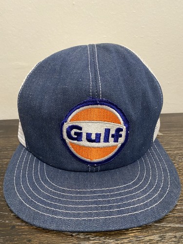 Vintage Gulf Gas Mesh Trucker Hat Cap baseball Promo-Wear Ltd. Manitoba, Canada