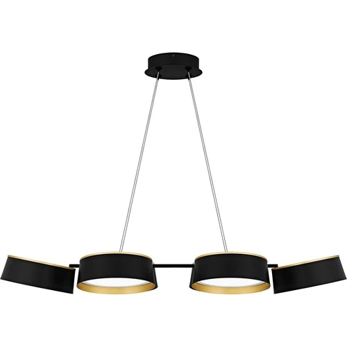 Quoizel BYS640 Byrnes 40"W LED Linear Chandelier - Black - Picture 6 of 7