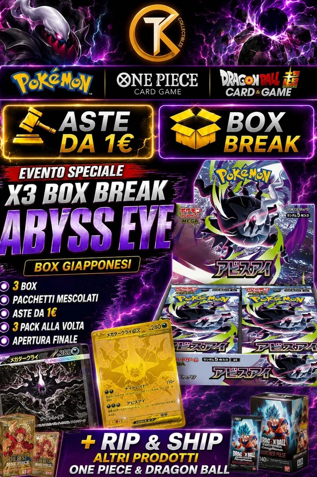 [EVENTO SPECIALE] BOX BREAK ABYSS EYE 1€  + Sbusto One Piece & Dragonball