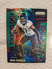 🏈🔥2025 Panini Prizm Fireworks Green Ice Brian Thomas Jr. Jaguars #14🔥🏈