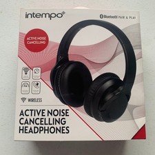 Image of Intempo Headphones Noise Cancelling Wireless Bluetooth 35hr Play Black