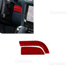 2pcs Red Carbon Fiber Driver Side Dash Cover Trim For Porsche 718 Boxster