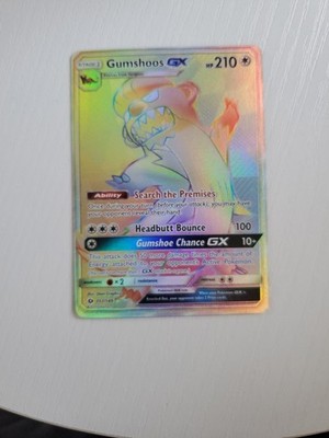 Gumshoos GX 157/149 Rainbow Secret Rare Sun & Moon Base Set Pokemon TCG
