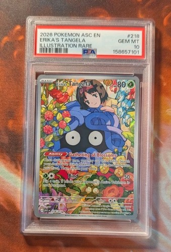 2026 Pokemon Ascended Heroes Erika's Tangela Illustration Rare #218/217 PSA 10