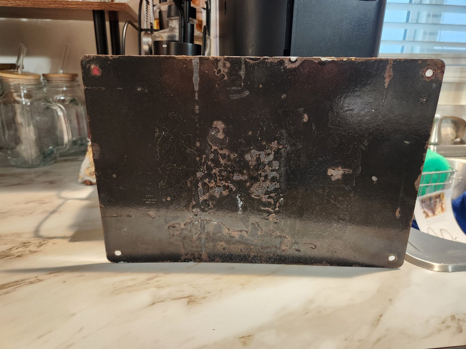 Porcelain Telegraph Western Union Sign, Size 12" x 8" Inches