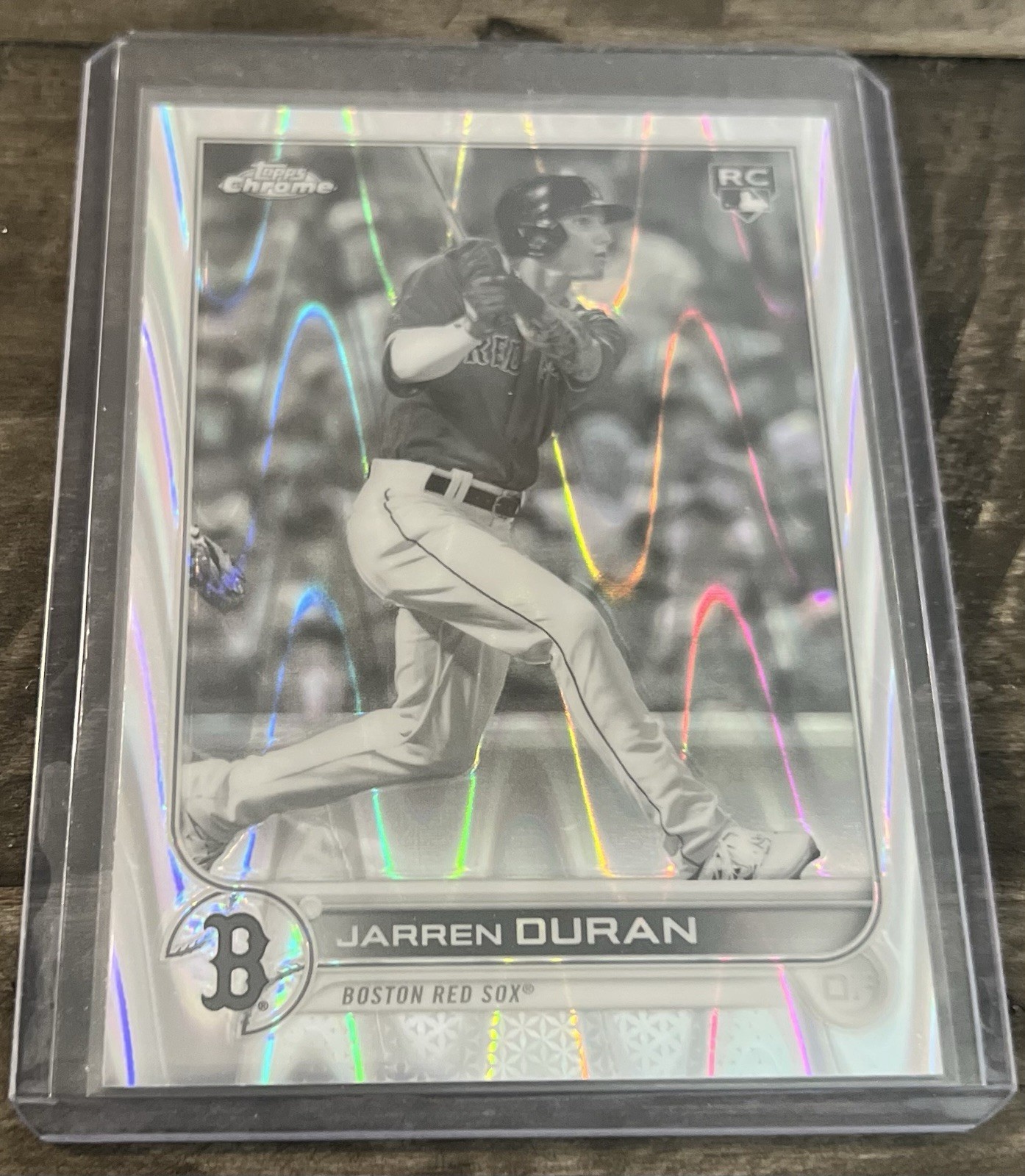 2022 Topps Chrome Sonic - Jarren Duran #113 Black & White RayWave Refractor (RC)