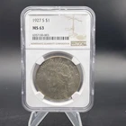 1927 S $1 Peace Silver Dollar - NGC MS63 - Key Date