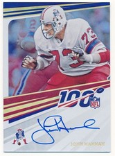 JOHN HANNAH 2020 PANINI NFL 100 ON CARD SIGNATURE AUTOGRAPH PATRIOTS AUTO SP