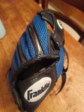 Franklin Kids Size Baseball Glove Mitt Blue  Black