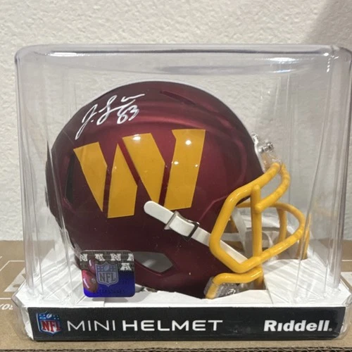 J.S. #83 Washington Commanders Signed Mini Helmet BAS Authenticated