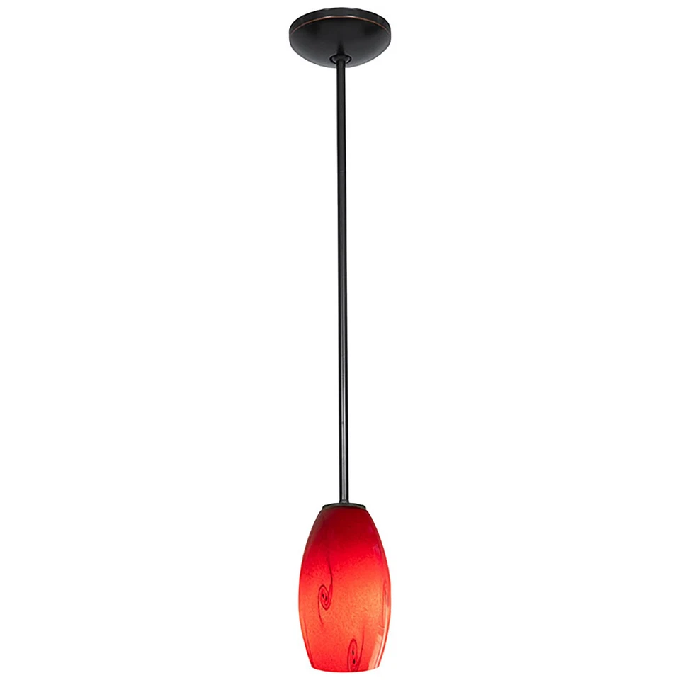 Access Lighting 28011-3R/RUSKY Merlot 1 Light LED Pendant - 4"W - Silver - Image 4 of 4