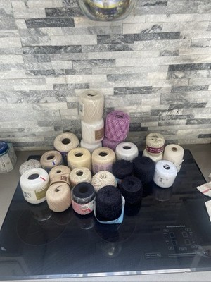 Bundle of 25 Crochet Thread JP Coats Aunt Lydia s Caron Berger Plymouth Yarn