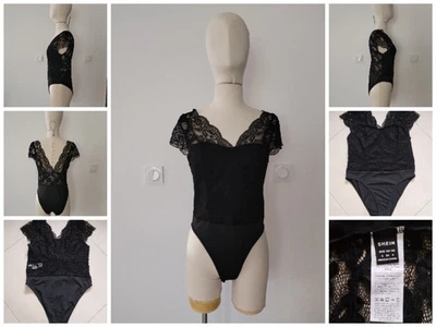 BODY NOIR DENTELLE MODERN FEMME SHEIN TAILLE S/36 NEUF VALEUR 34,99€ - Photo 1/4