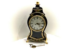 Vintage 50cm! *Schmid* Pendule Kaminuhr 8Tage Pendelwerk vergoldet Top Sammler