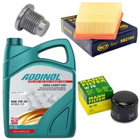 MotoröL Filter Set 0W-30 5 Liter + ÖLablassschraube FüR Renault Megane Ii 1.5