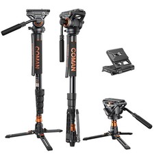 70.6 inch Video Camera Monopod Q6 with Tripod Stand Max Load 22 Lbs