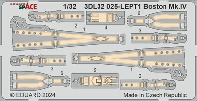 Eduard 3DL32025 1/32 Boston Mk.IV SPACE Hong Kong ModelS 3D Decal for Aircraft