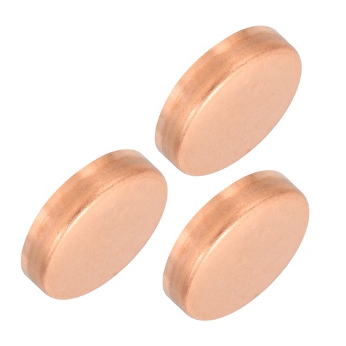 1-5/8 Inch ID Copper Pipe End Cap, 3Pcs Copper Fitting Cap Sweat Plug Connection