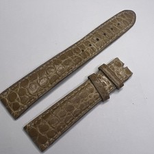 Chopard Beige Camel Color Crocodile Leather Watch Strap Band 16mm - 14mm