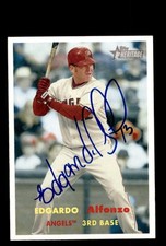 Signed Baseball Card Auto 2006 Topps Heritage #208 Edgardo Alfonzo Angels