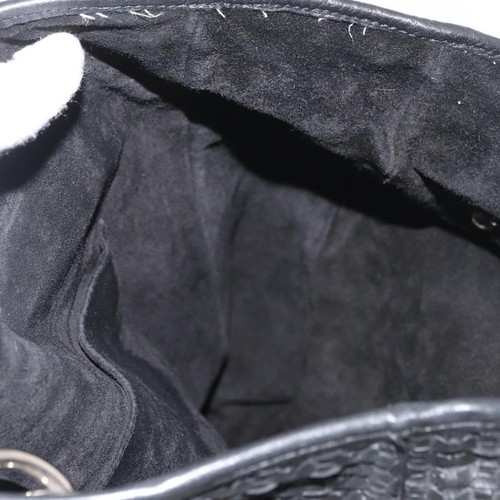 Christian Dior Hand Bag Leather Black Silver Auth ep14496 - Picture 18 of 22
