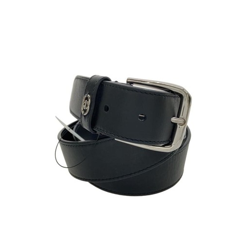 GUCCI Leather Belt, Black, Men's 673921