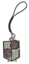 Attack On Titan Stationary Guard Emblem Anime Cell Phone Charm Keychain GE-17202