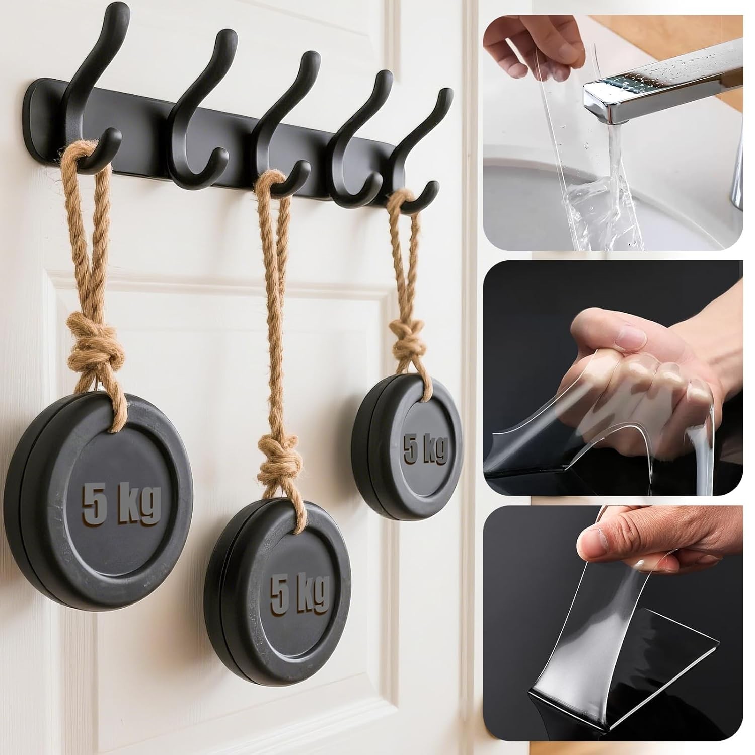 Navona 2In x 10Ft Double Sided Nano Tape, Heavy Duty Removable Transparent... 