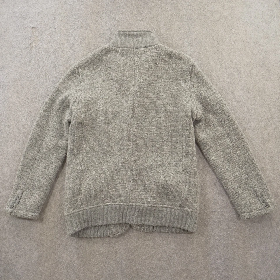 Zara Cardigan Sweater Sport Coat Mens Large Gray Knit Button Up Wool - Image 2 of 4