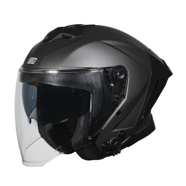 Casque Jet ORIGINE APRICA BT SOLIDE Titane Mat
