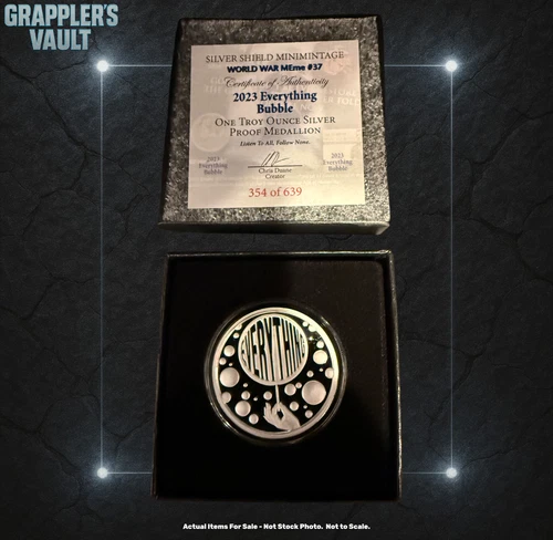 NO RESERVE! Silver Shield MEme #37🔥 2023 Everything Bubble 🔥