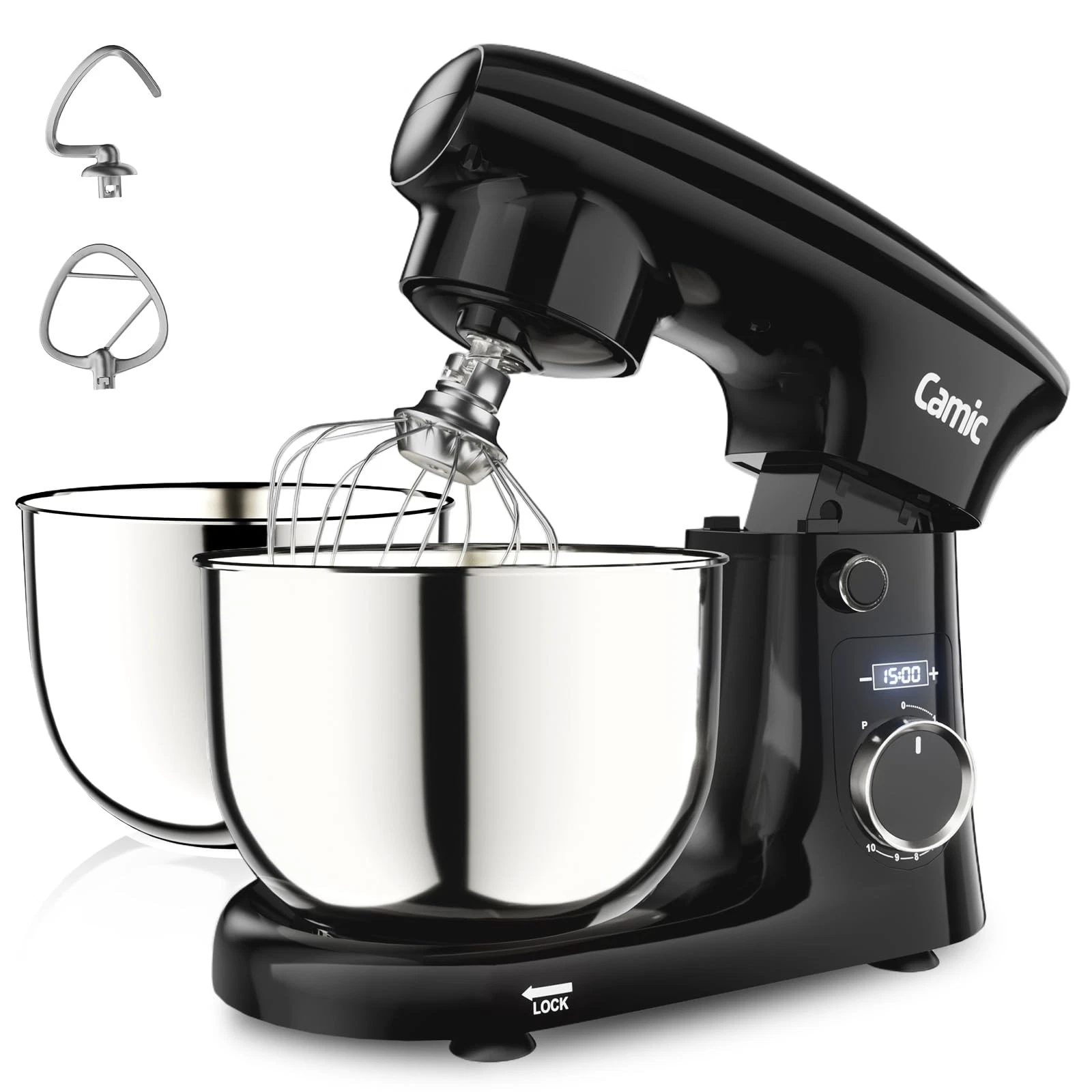 Camic Stand Mixer Model 1548 4.2QT+5.3QT Two Bowls 10 Speeds