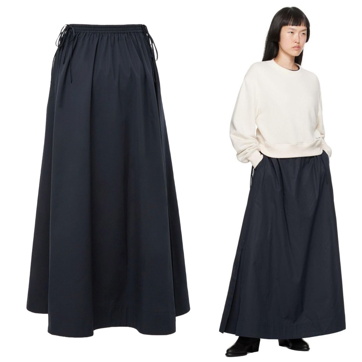 【BAON】Yukari Banding Ribbon Padded Cargo Long Skirt BAON】Yukari Banding Ribbon Padded Cargo Long Skirt Tri