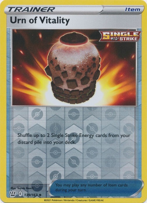 Reverse Holo Urn of Vitality 139/163 Battle Styles Uncommon Pokemon TCG