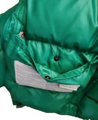 Moncler Grenoble 70s or 80s VTG Down Puffer Ski Jacket S Green