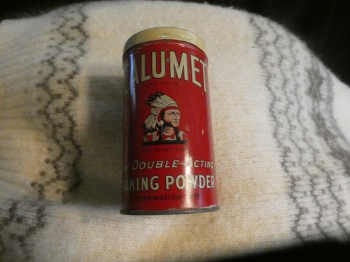 VINTAGE 1920'S CALUMET BAKING POWDER TIN 5.25" INCH TALL NICE GRAPHICS - Picture 2 of 9