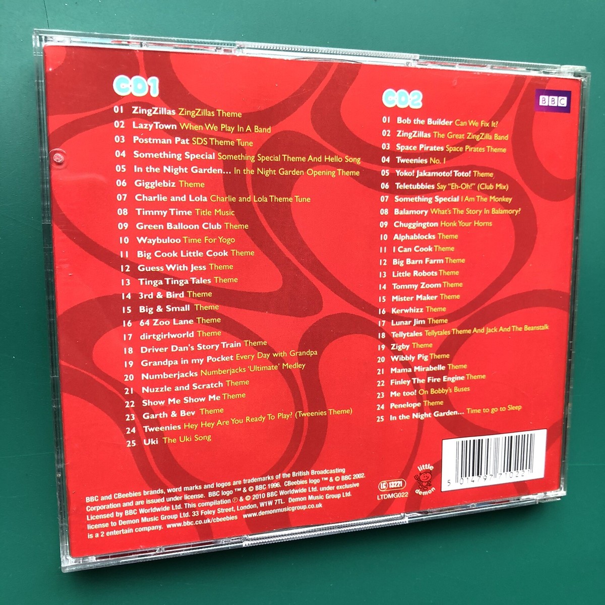 CBeebies SONG TIME Children's TV Soundtrack 2CD BBC