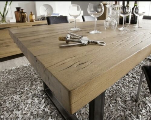 Solid Oak Table 6cm 180 x 80 - FLOOR ONLY-