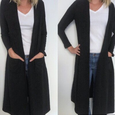 black duster sweater