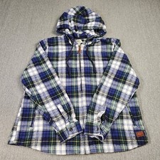 LL BEAN Womens L Relaxed Fit Scotch Plaid Flannel
