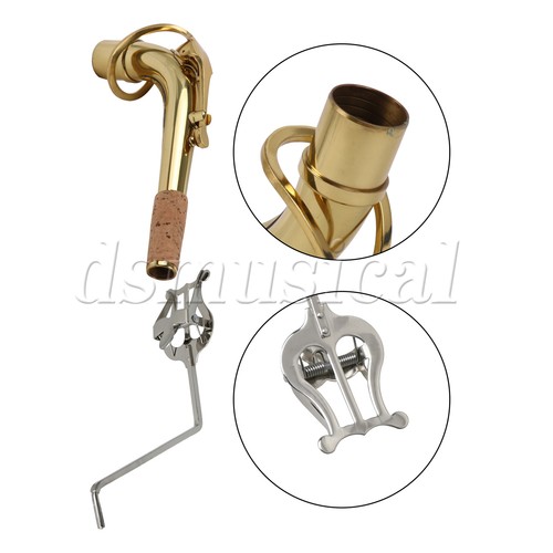 4 Pcs Alto Sax Bend Neck & Saxphone End Plug & Sheet Music Clip Holder - Picture 2 of 6