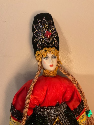 Porzellan handbemalte 18 Zoll russische Puppe mit verziertem Kostüm - Bild 2 von 6